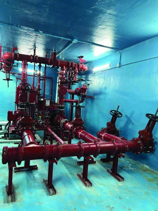 Fire pump room