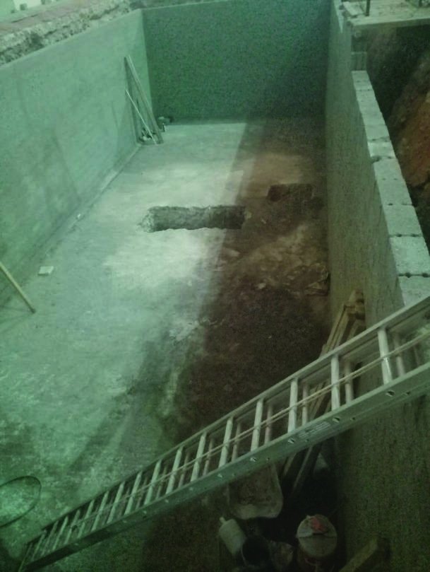 Below ground concrete works